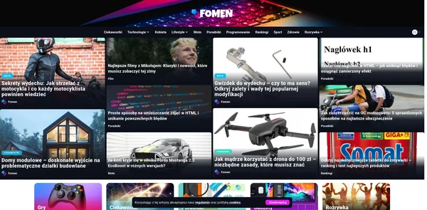 Screenshot strony Fomen.pl