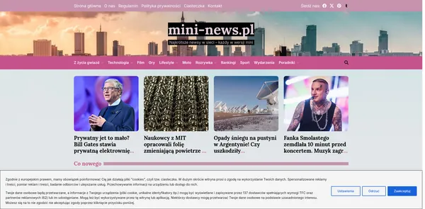 Screenshot strony Mini-News.pl