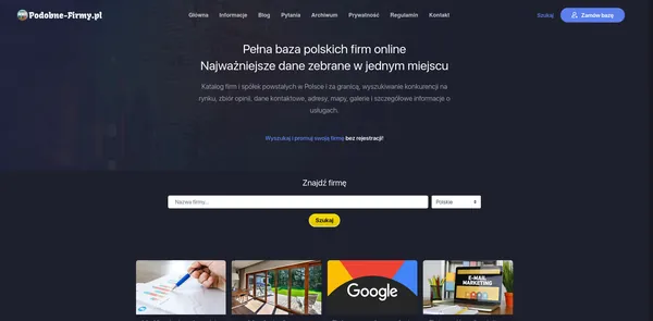 Screenshot strony Podobne-firmy.pl