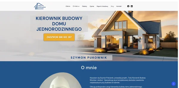 Screenshot strony Twojkierownikbudowy.pro
